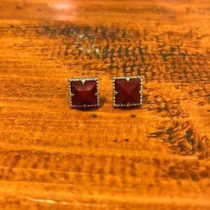 Burgundy Kendra Scott Stud Earrings